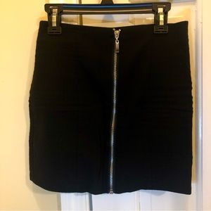 Divided H&M Black Zipper Mini Skirt